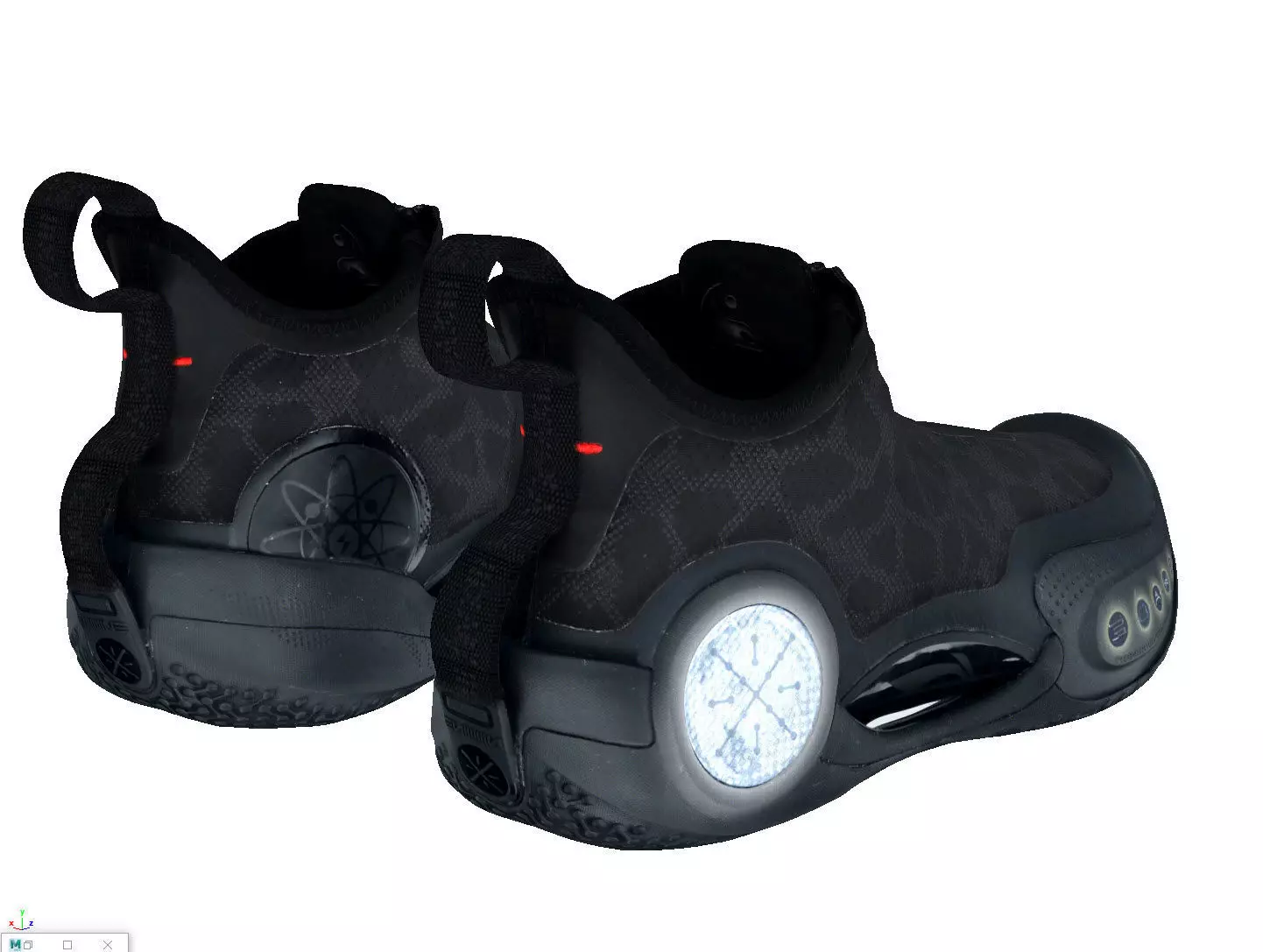 Cyberpunk fashion sneaker 9 Urban Techwear scifi future shoes  Low-poly 3D model_5
