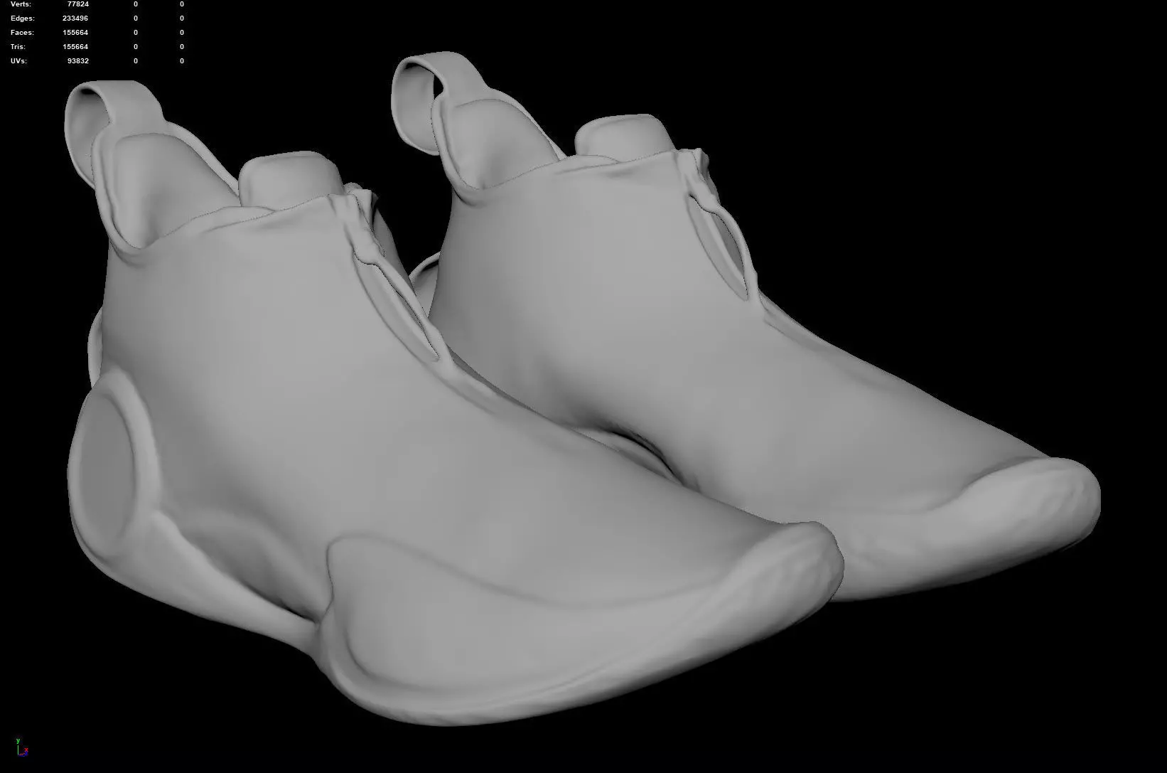 Cyberpunk fashion sneaker 9 Urban Techwear scifi future shoes  Low-poly 3D model_7