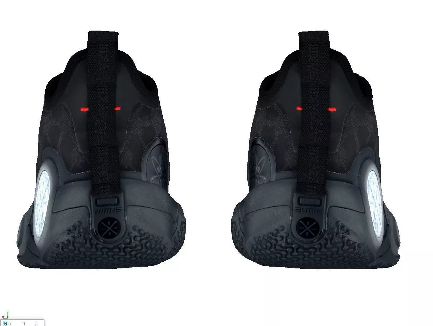 Cyberpunk fashion sneaker 9 Urban Techwear scifi future shoes  Low-poly 3D model_4