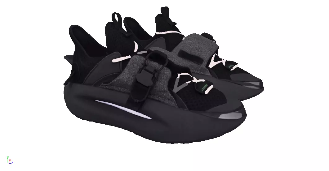 Cyberpunk fashion sneaker 7 Urban Techwear scifi future shoes Low-poly 3D model_0