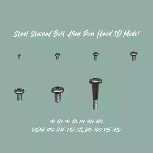 Collection of Steel Stained M3 to M12 Bolt Allen Pan Head 