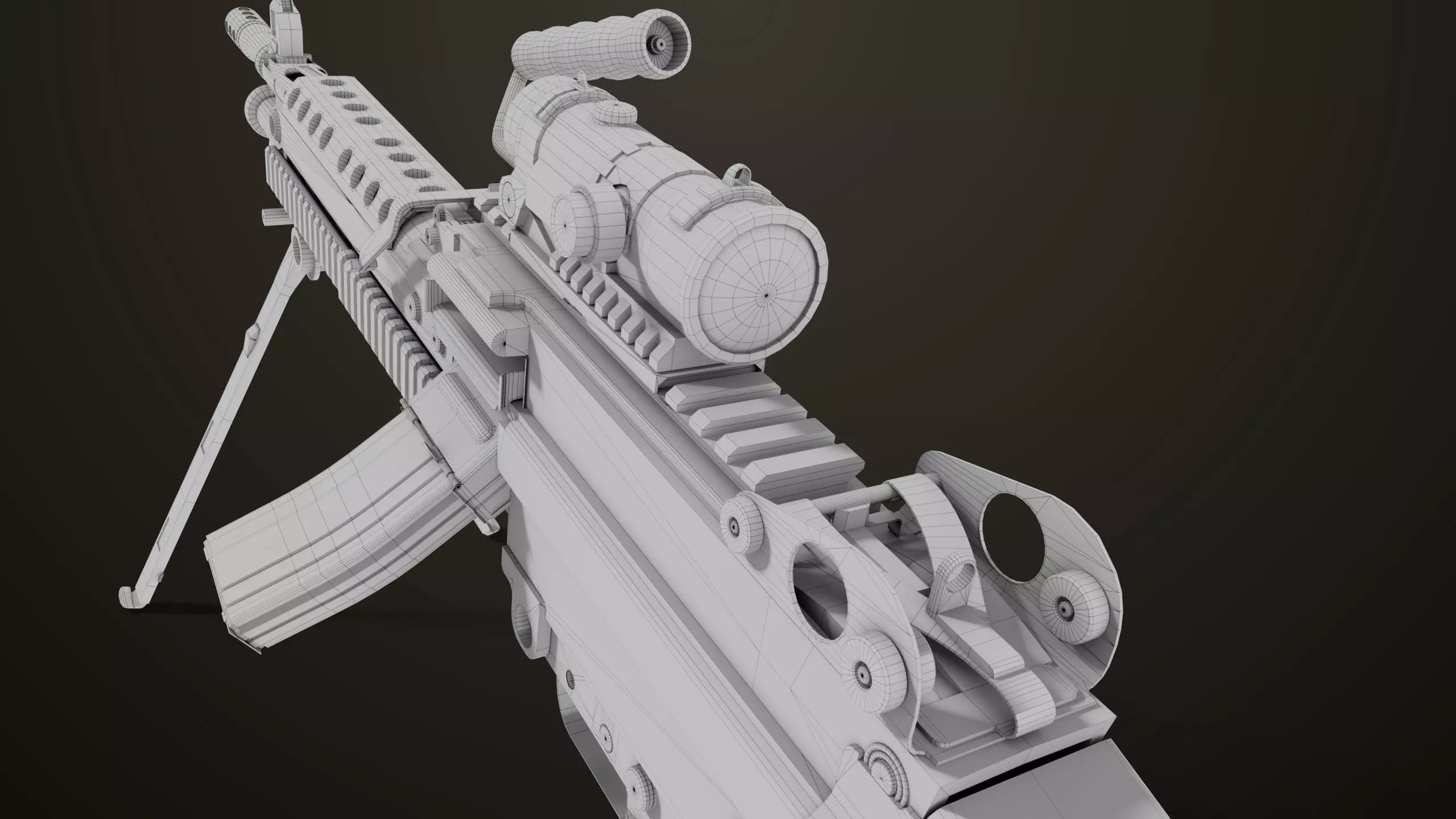 Machine Gun 16 Sandal All PBR Unity UE Textures Low-poly 3D model_57