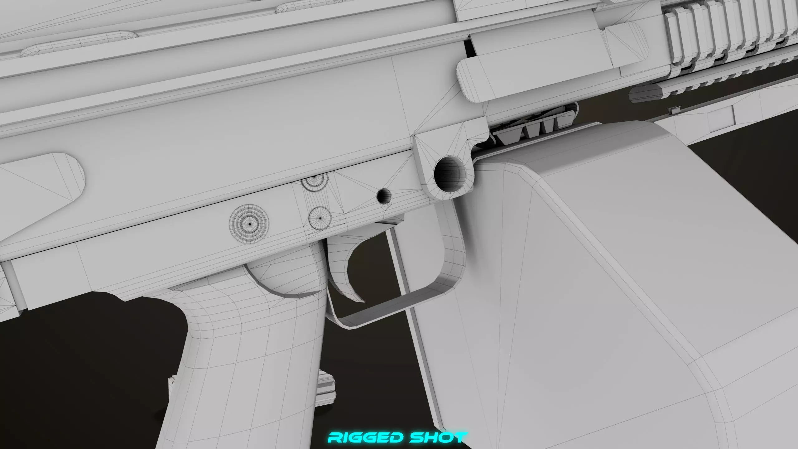 Machine Gun 16 Sandal All PBR Unity UE Textures Low-poly 3D model_47