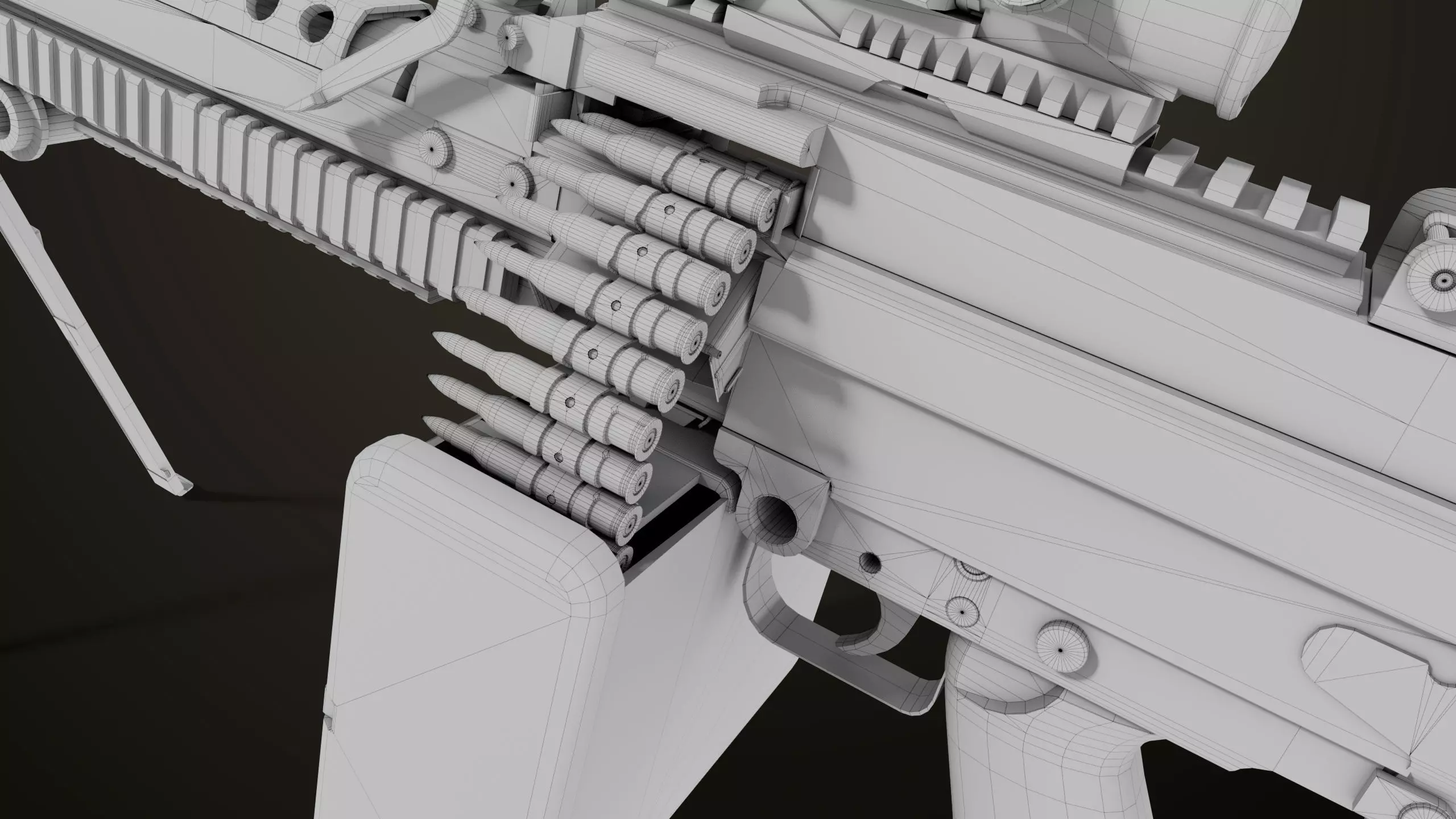 Machine Gun 16 Sandal All PBR Unity UE Textures Low-poly 3D model_54