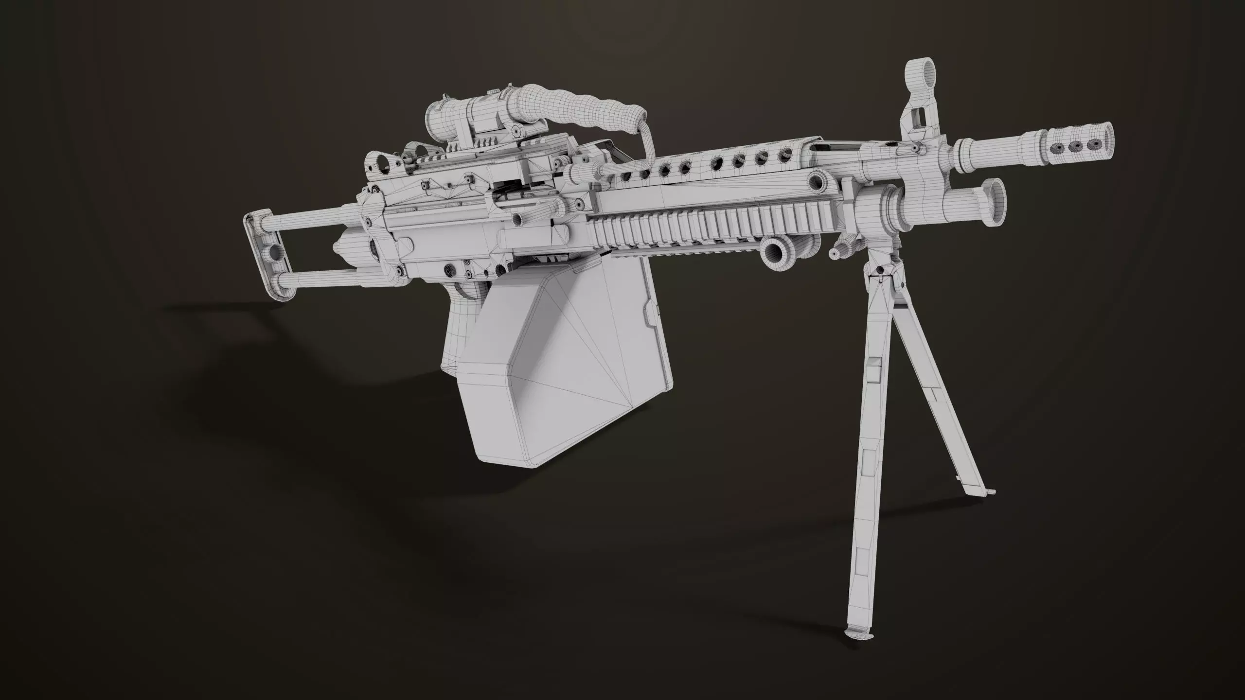 Machine Gun 16 Sandal All PBR Unity UE Textures Low-poly 3D model_30