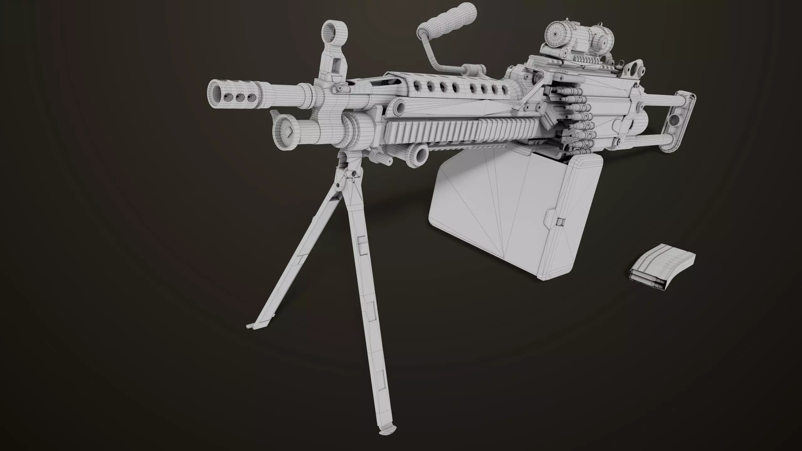 Machine Gun 16 Sandal All PBR Unity UE Textures Low-poly 3D model_34
