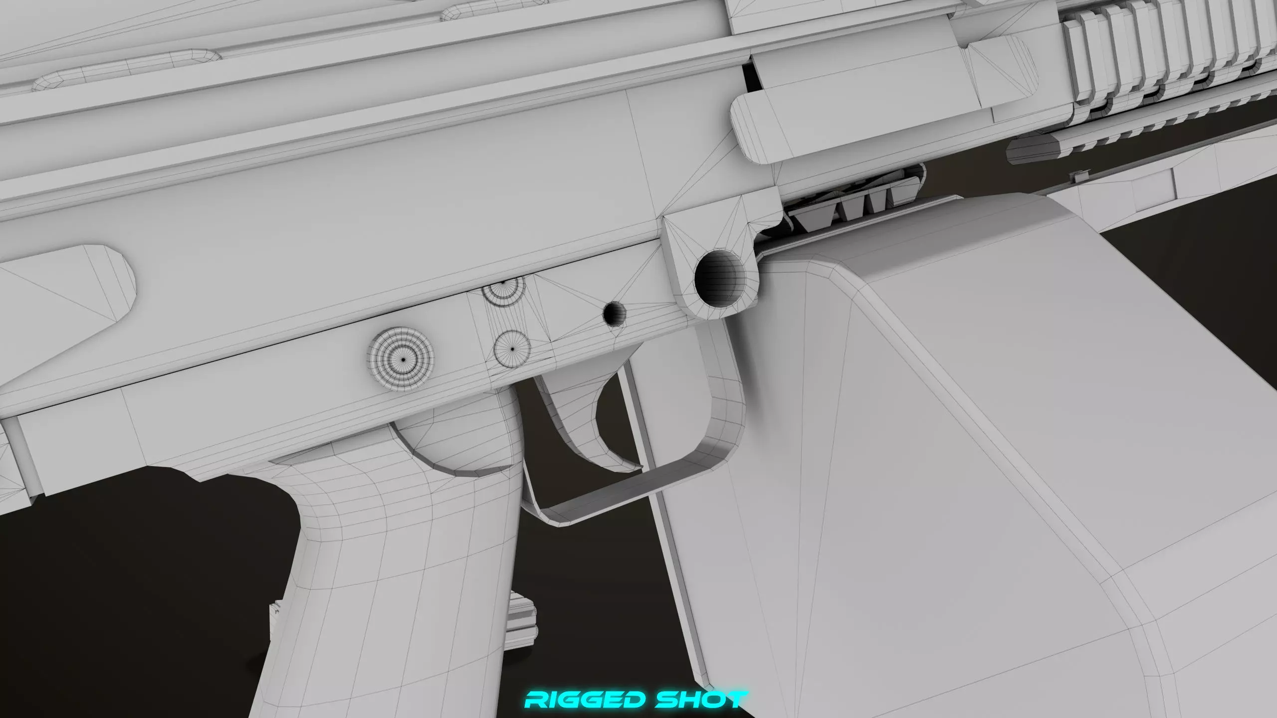 Machine Gun 16 Sandal All PBR Unity UE Textures Low-poly 3D model_46