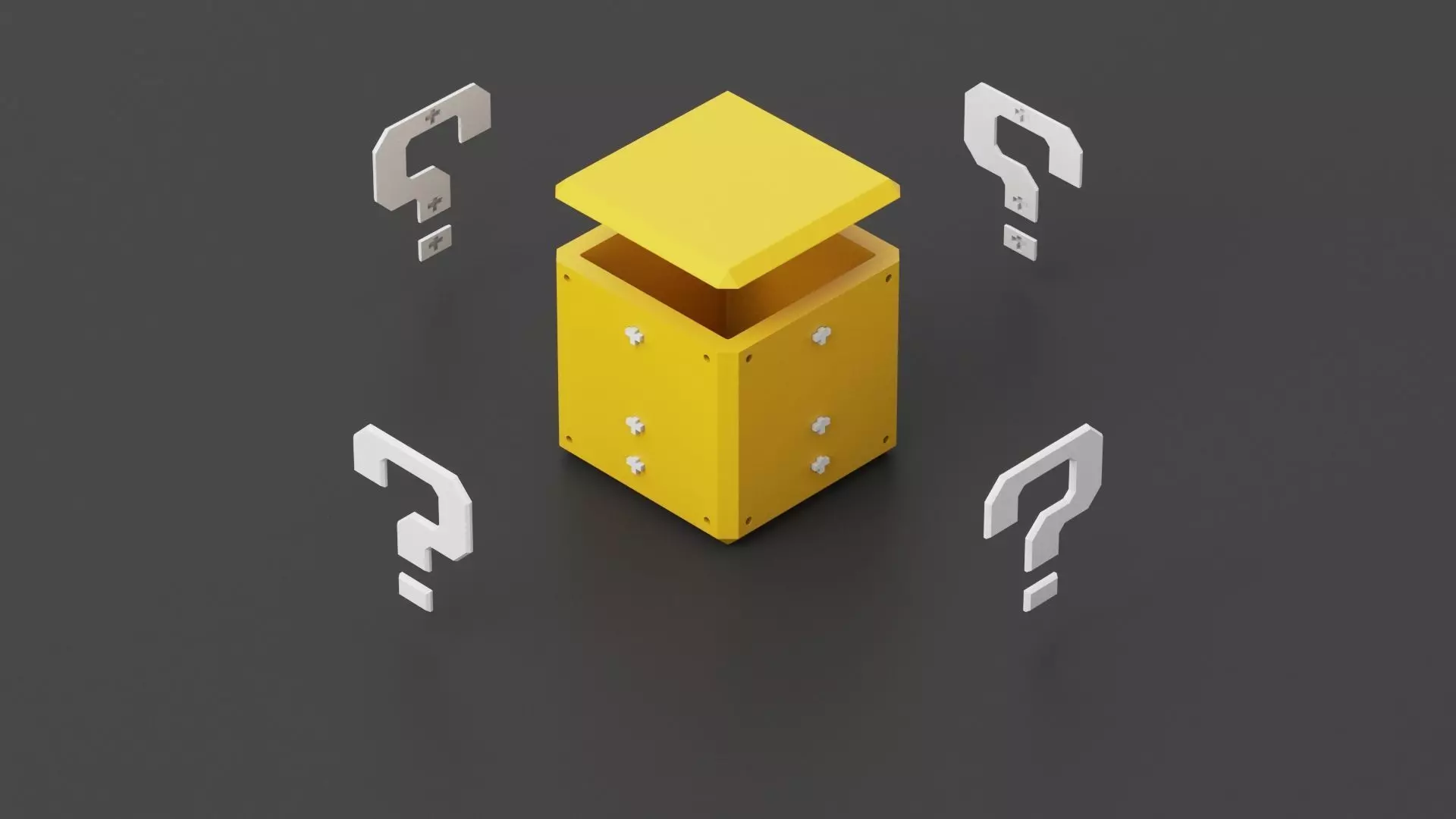 MARIO BROS - Mistery box - Question Mark Box 3D print model_6