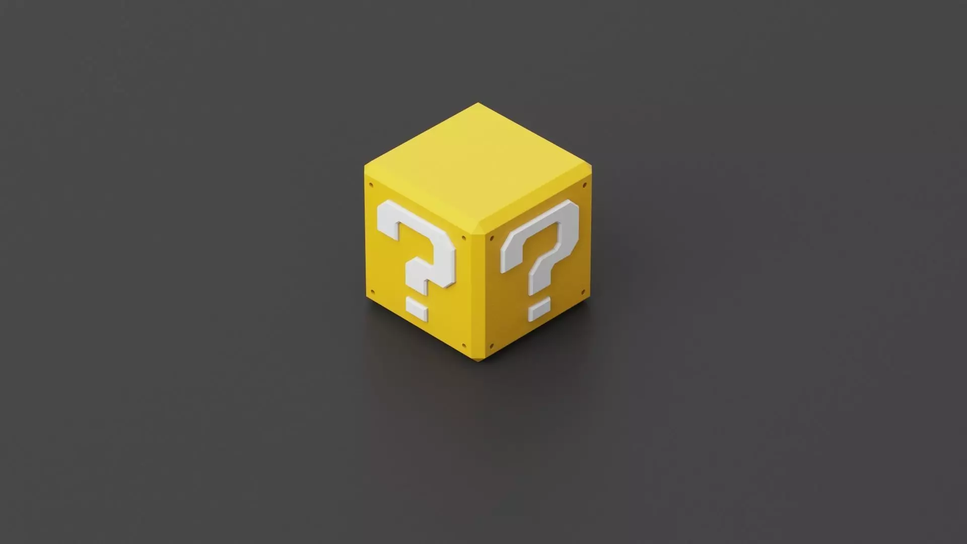 MARIO BROS - Mistery box - Question Mark Box 3D print model_1