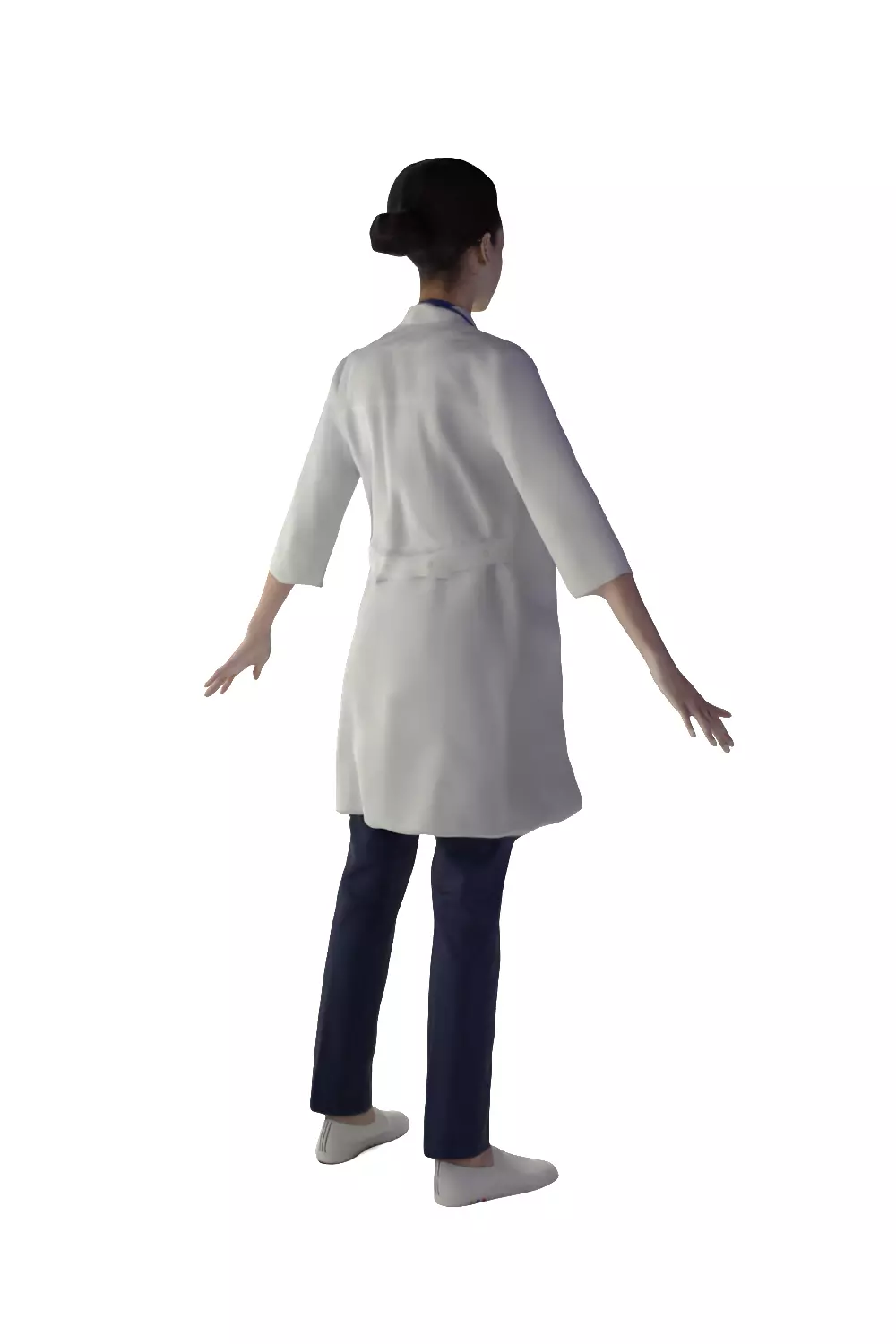 Attractive Female Doctor - Scanned 3D model_6