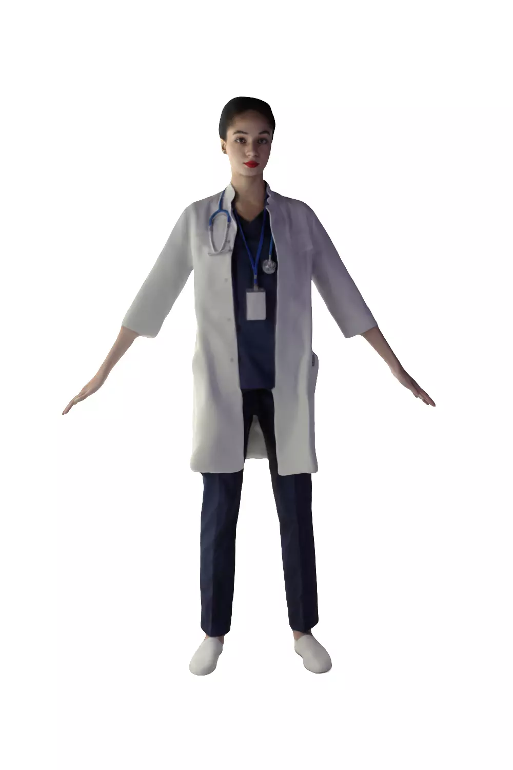 Attractive Female Doctor - Scanned 3D model_0