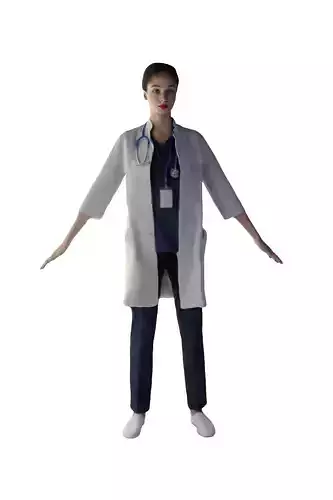 Attractive Female Doctor - Scanned 3D model Attractive Female Doctor - Scanned 3D model