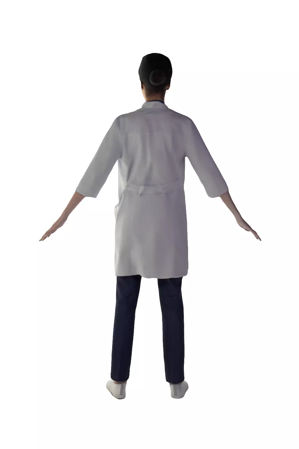 Attractive Female Doctor - Scanned 3D model_5