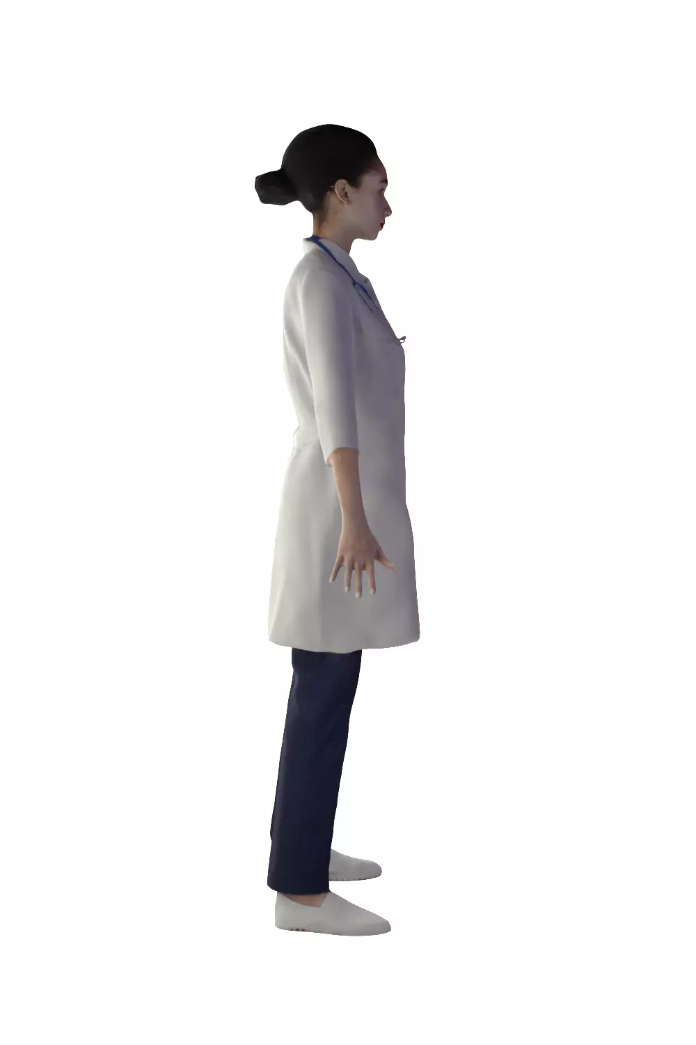 Attractive Female Doctor - Scanned 3D model_7