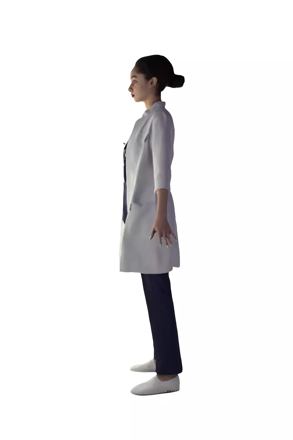Attractive Female Doctor - Scanned 3D model_3