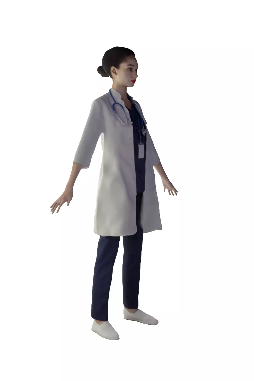 Attractive Female Doctor - Scanned 3D model_2