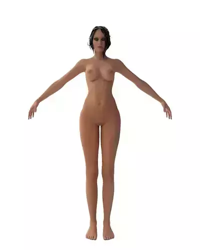 Realistic Hero Female Base Mesh Blender Body