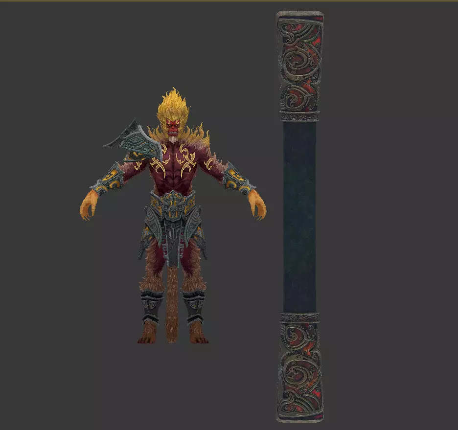 Sun Wukong Low-poly 3D model_12