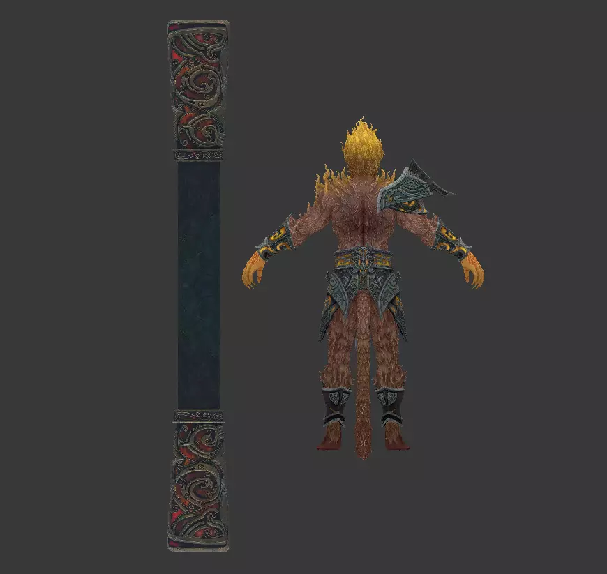 Sun Wukong Low-poly 3D model_10