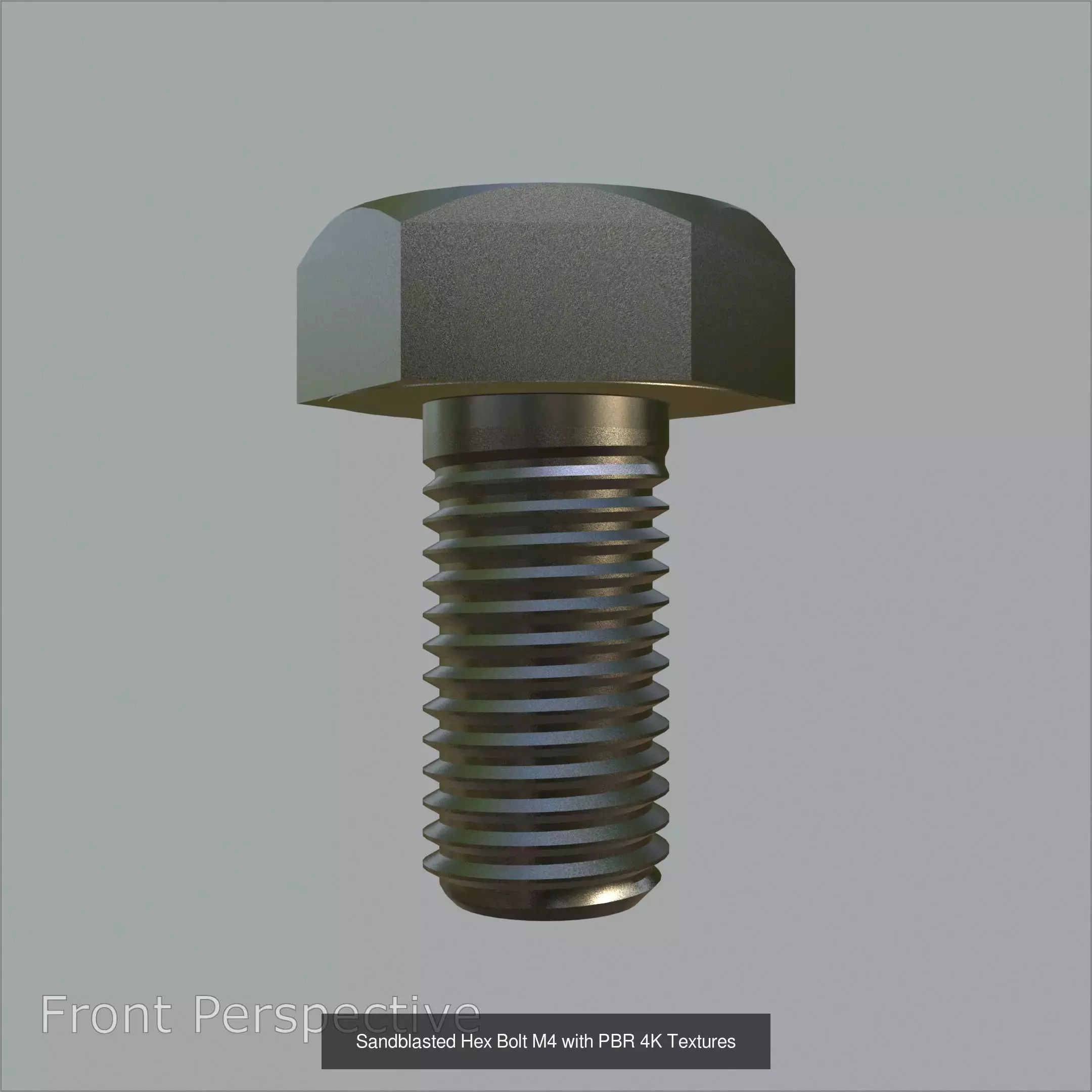 Collection of Steel Stained M3 to M12 Hex Bolts PBR 4K Textures _3