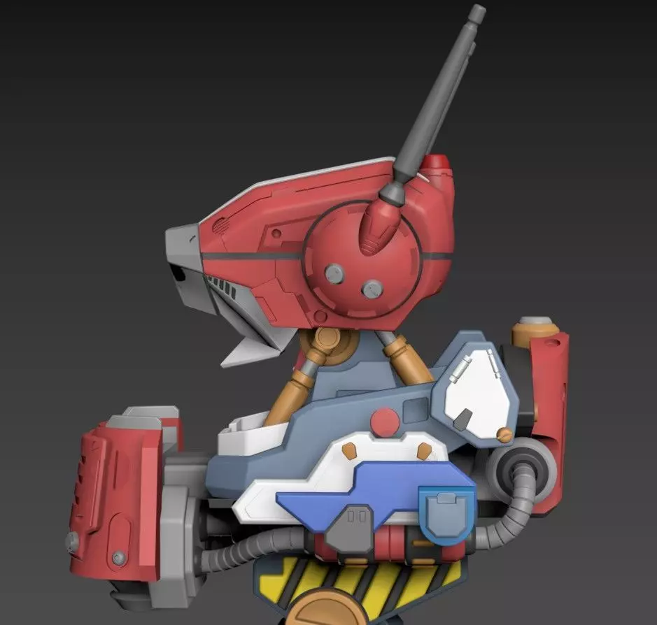 BF-1J Bald Terry 100mm Bust 3D print model_3