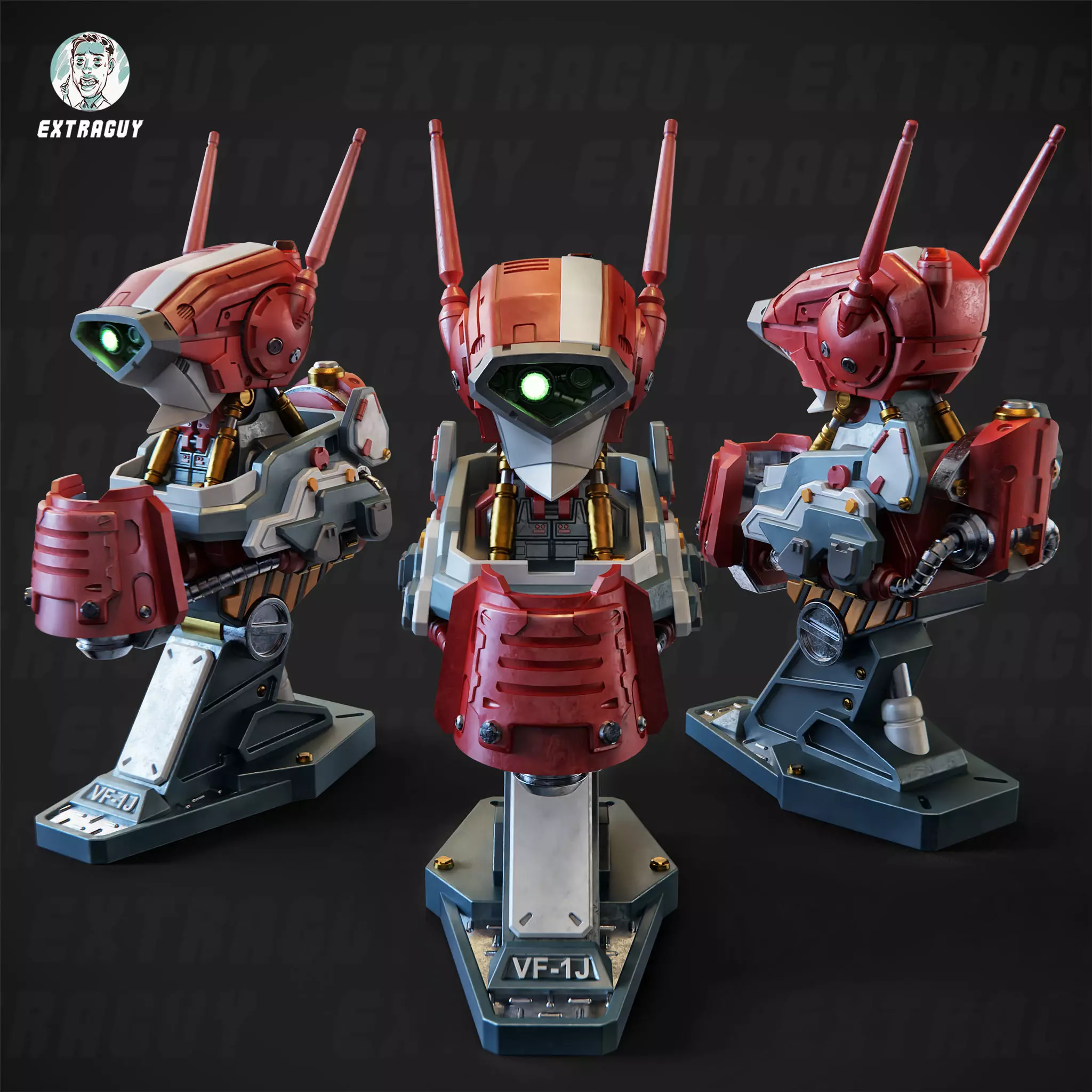 BF-1J Bald Terry 100mm Bust 3D print model_0