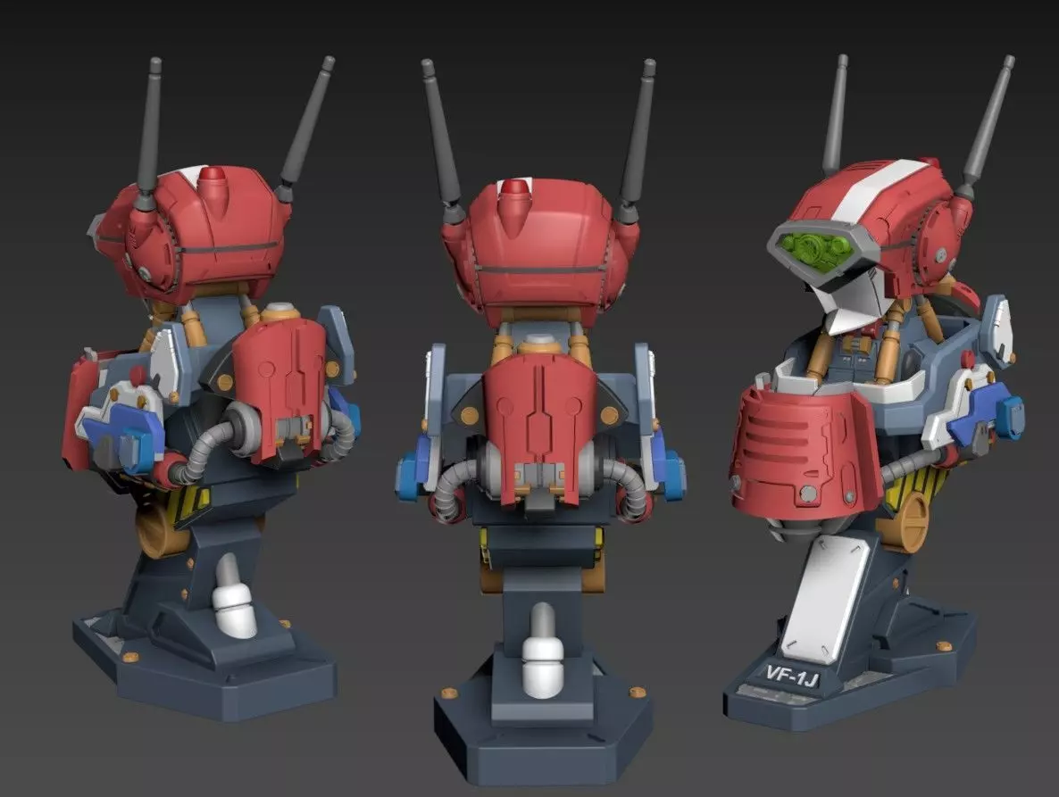 BF-1J Bald Terry 100mm Bust 3D print model_5