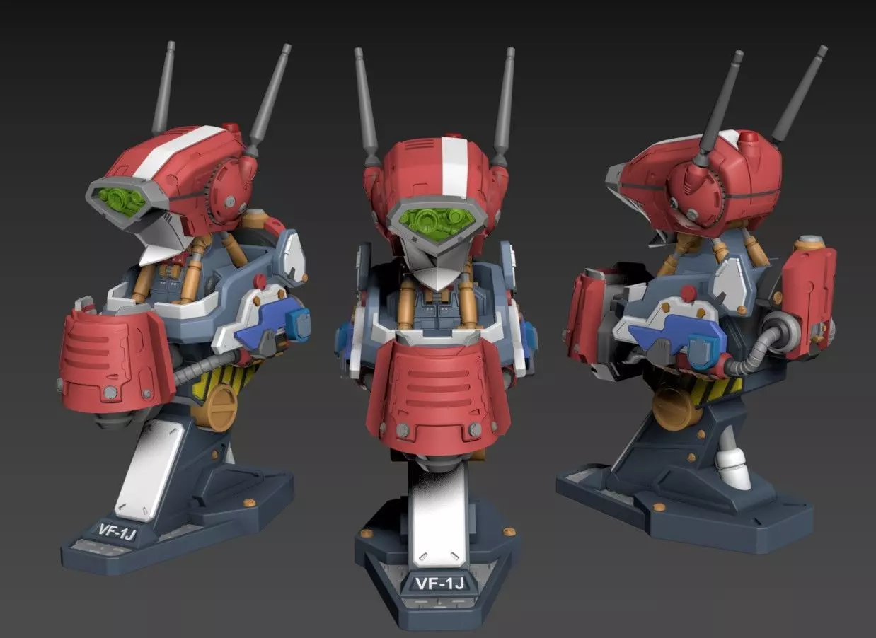 BF-1J Bald Terry 100mm Bust 3D print model_1