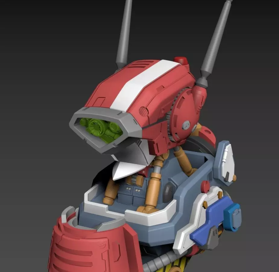 BF-1J Bald Terry 100mm Bust 3D print model_2