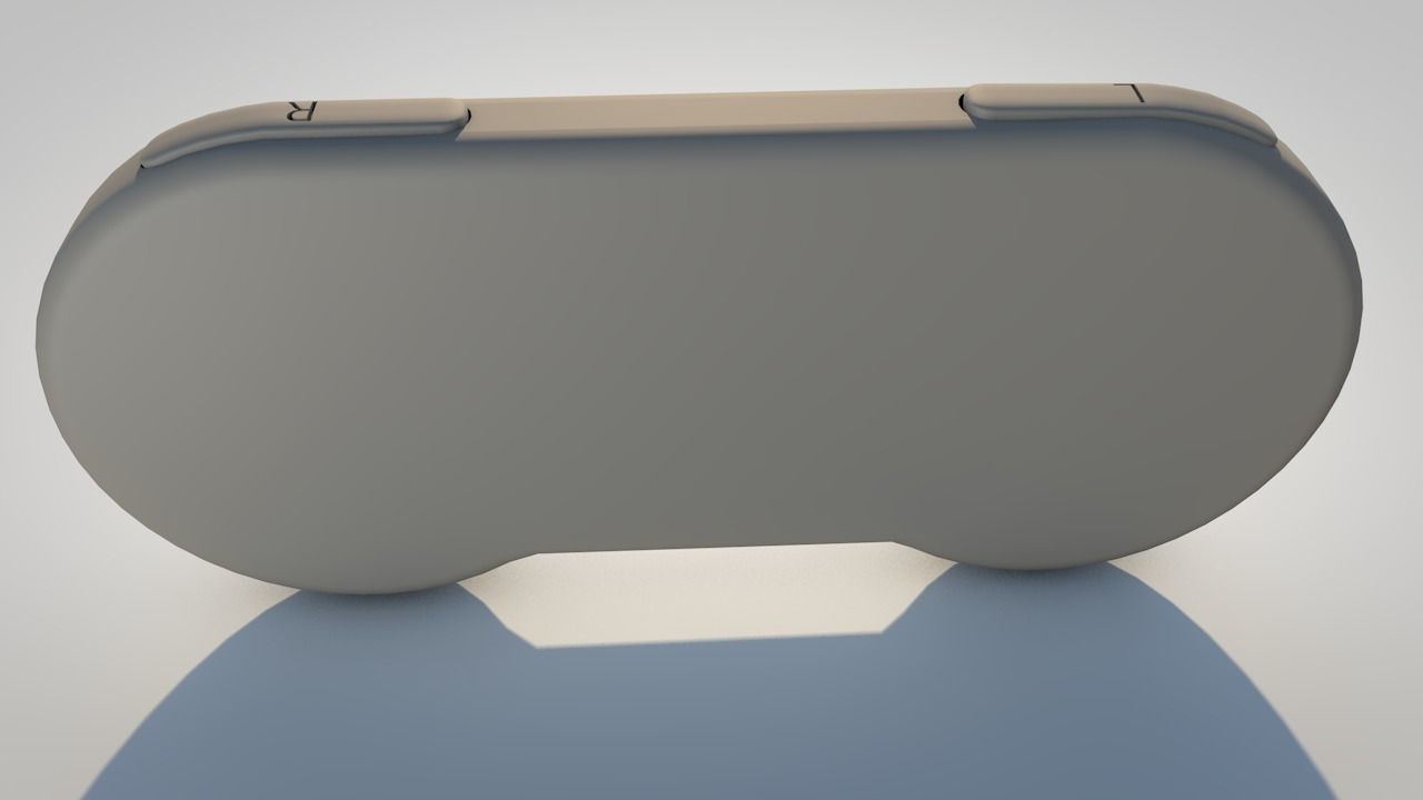 Super Nintendo Controller 3D model_4