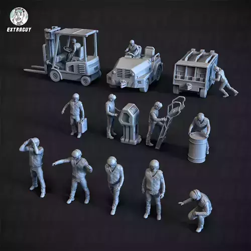 BF-1J Base Ground Crew 15mm props not included