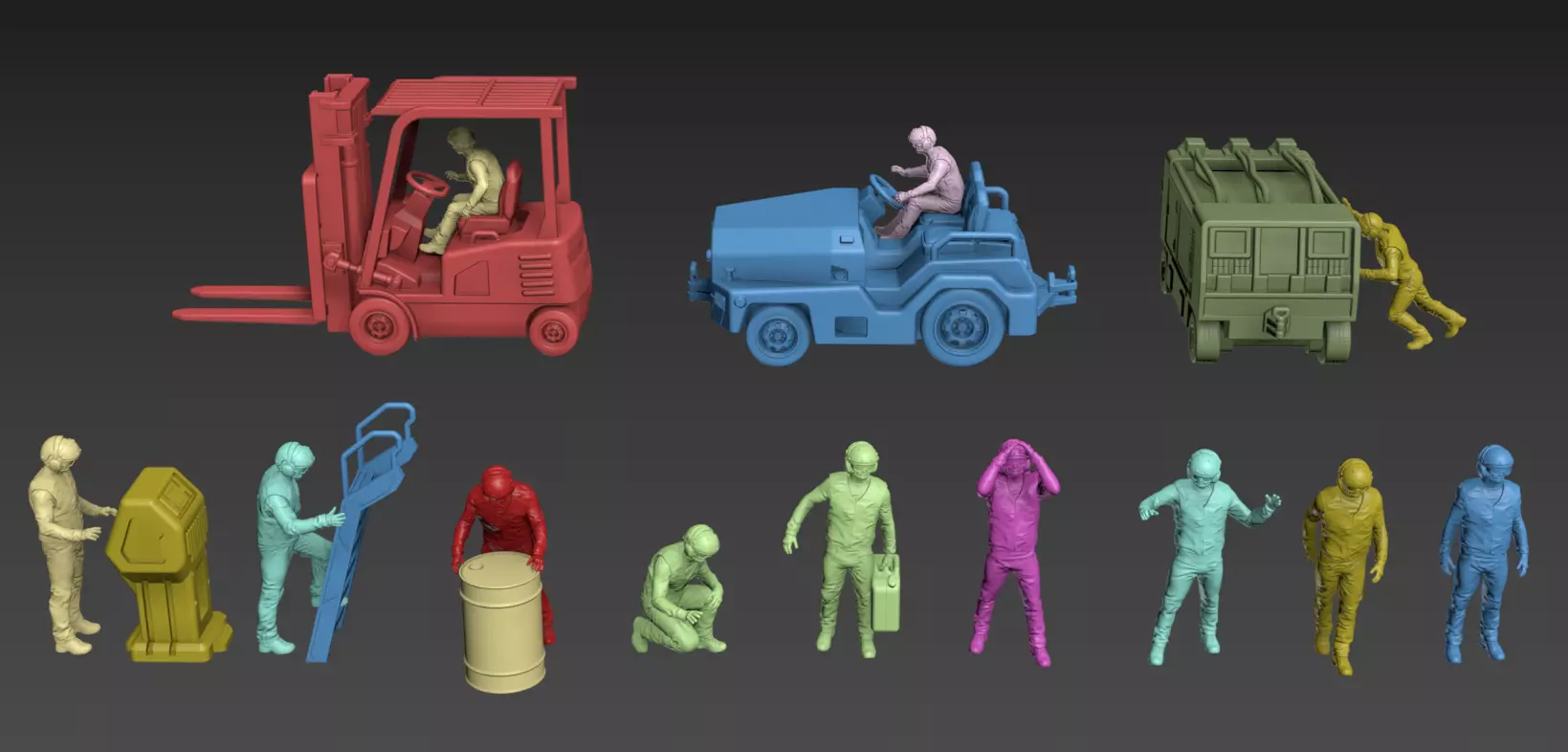 BF-1J Base Ground Crew 15mm props not included 3D print model_2