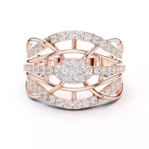 Round Cut Multi Band Engagement Wedding Ring 3DM STL Video