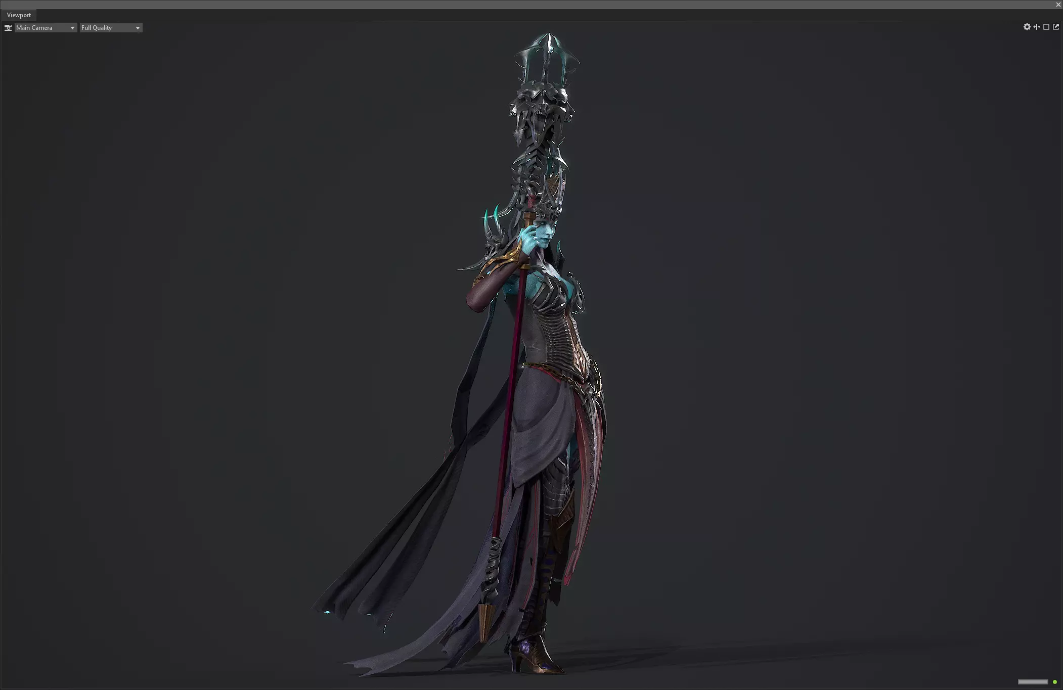 Shaman Low-poly 3D model_5