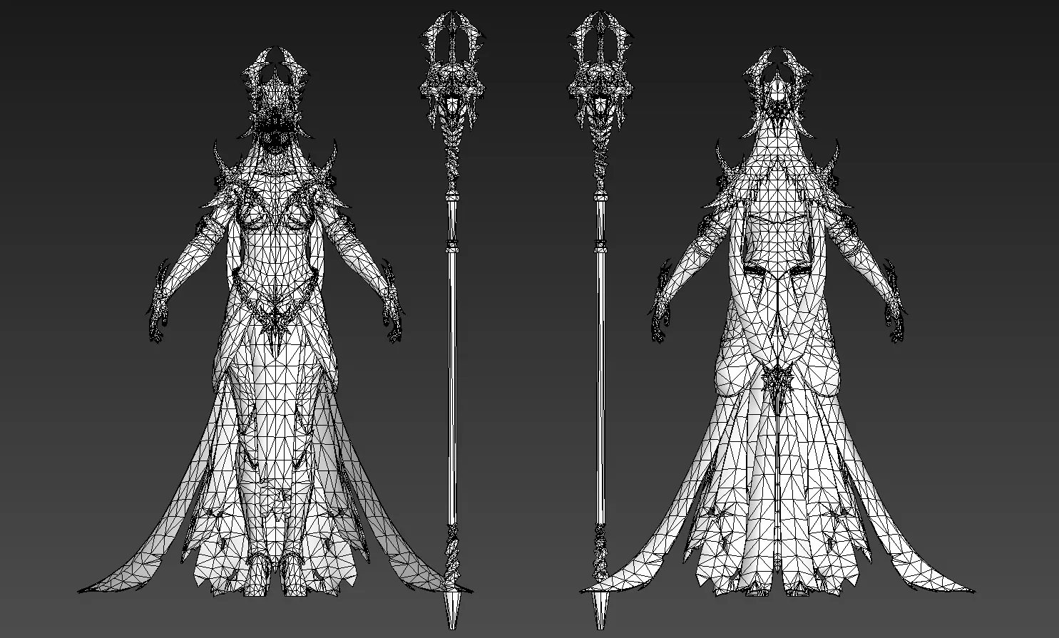 Shaman Low-poly 3D model_12