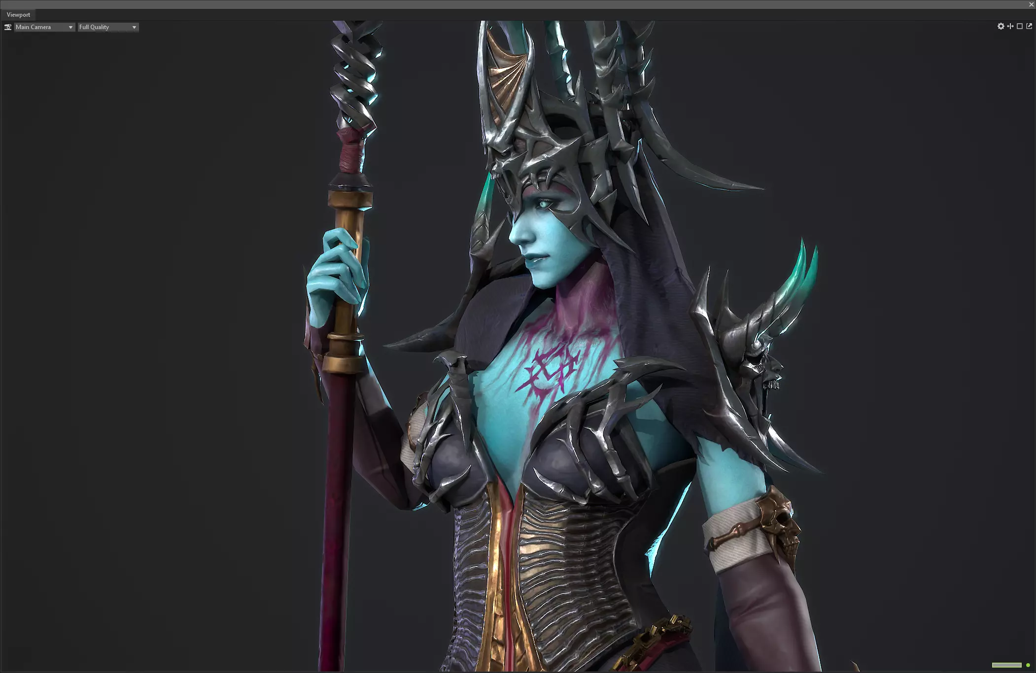 Shaman Low-poly 3D model_10