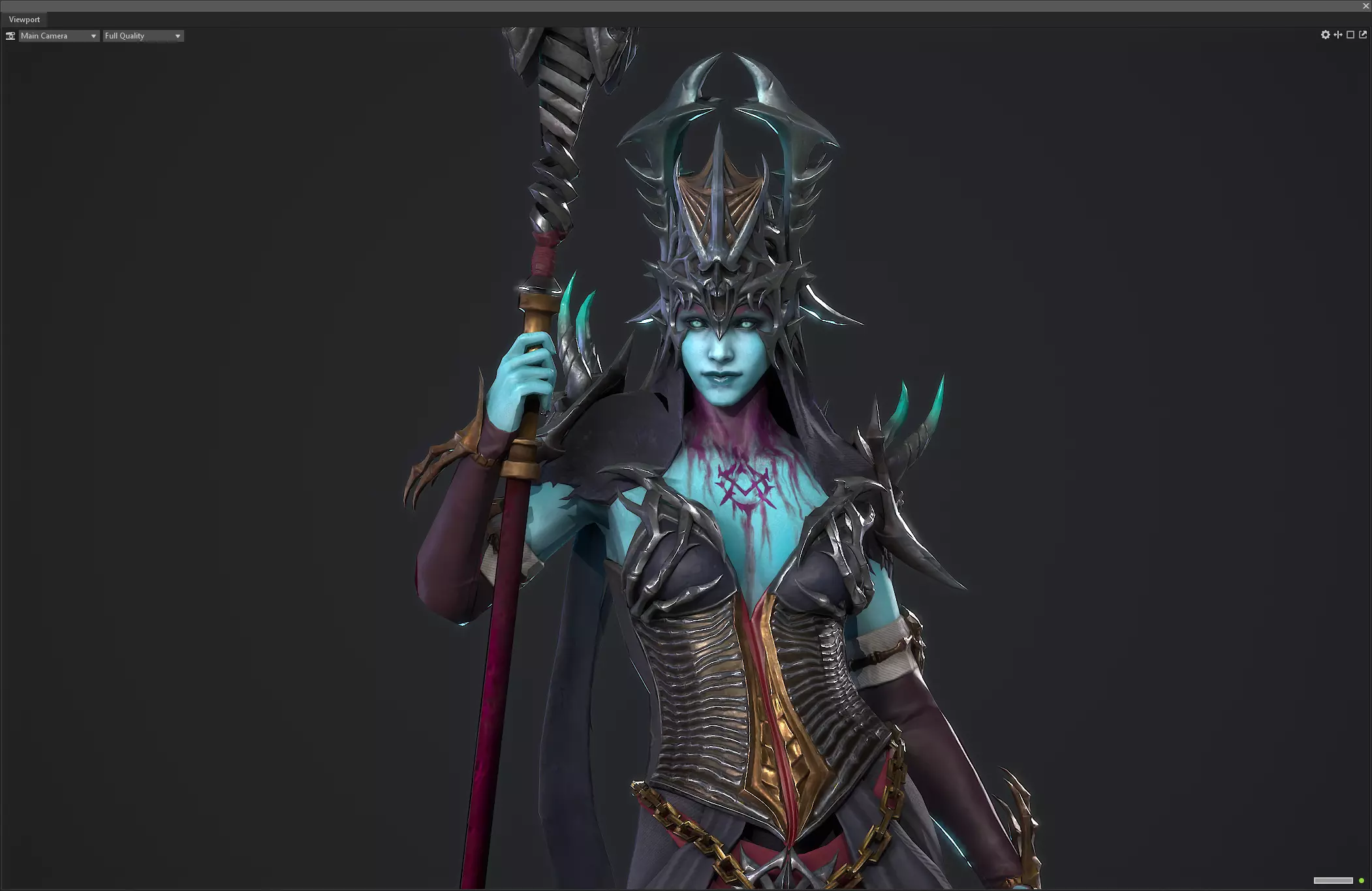 Shaman Low-poly 3D model_0