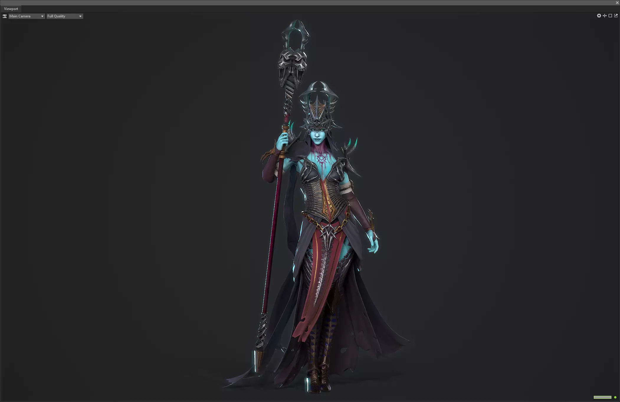 Shaman Low-poly 3D model_3