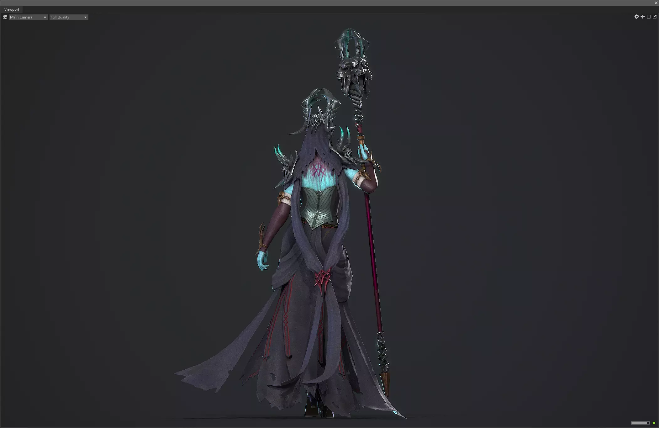 Shaman Low-poly 3D model_6