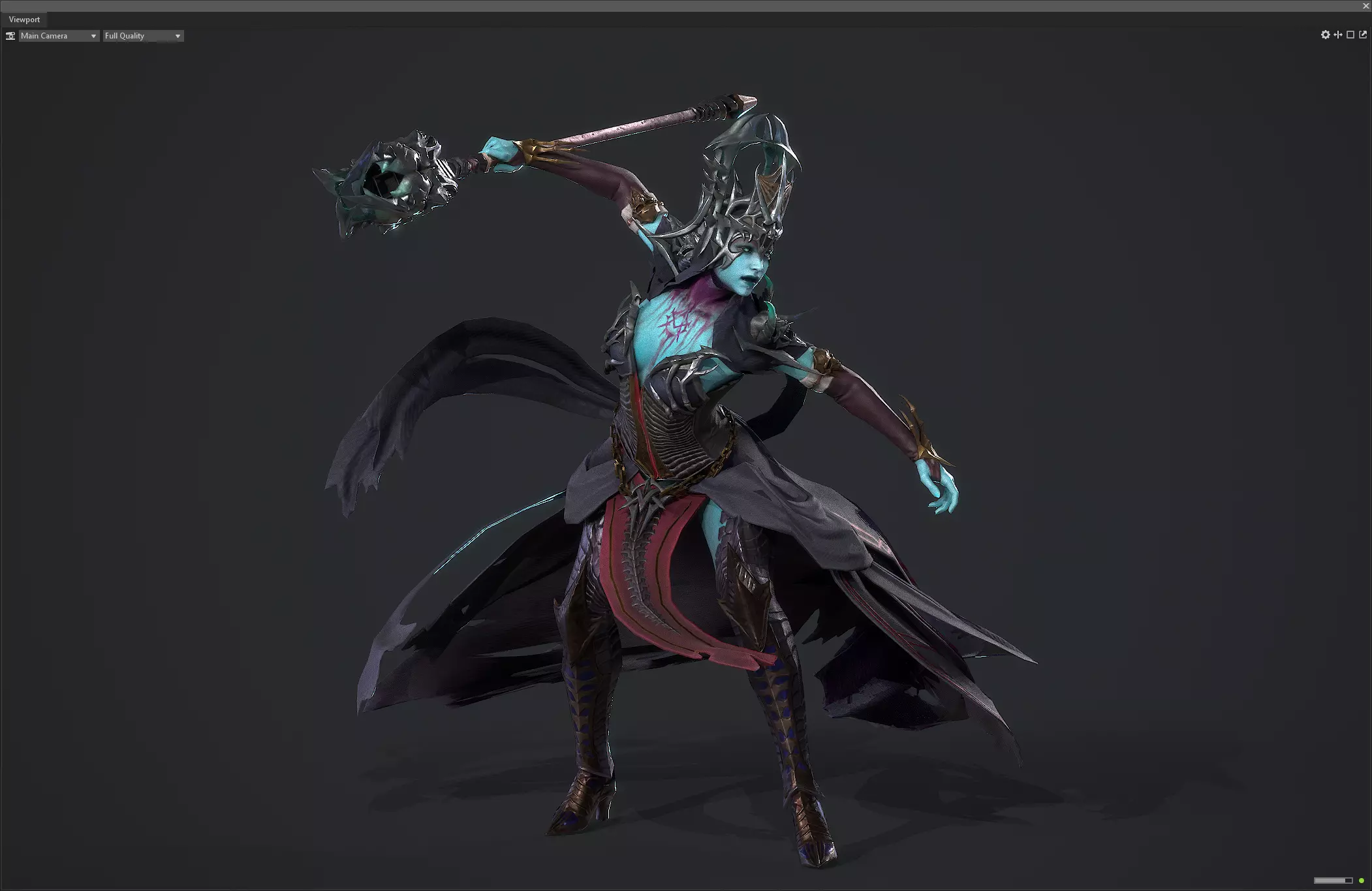 Shaman Low-poly 3D model_8