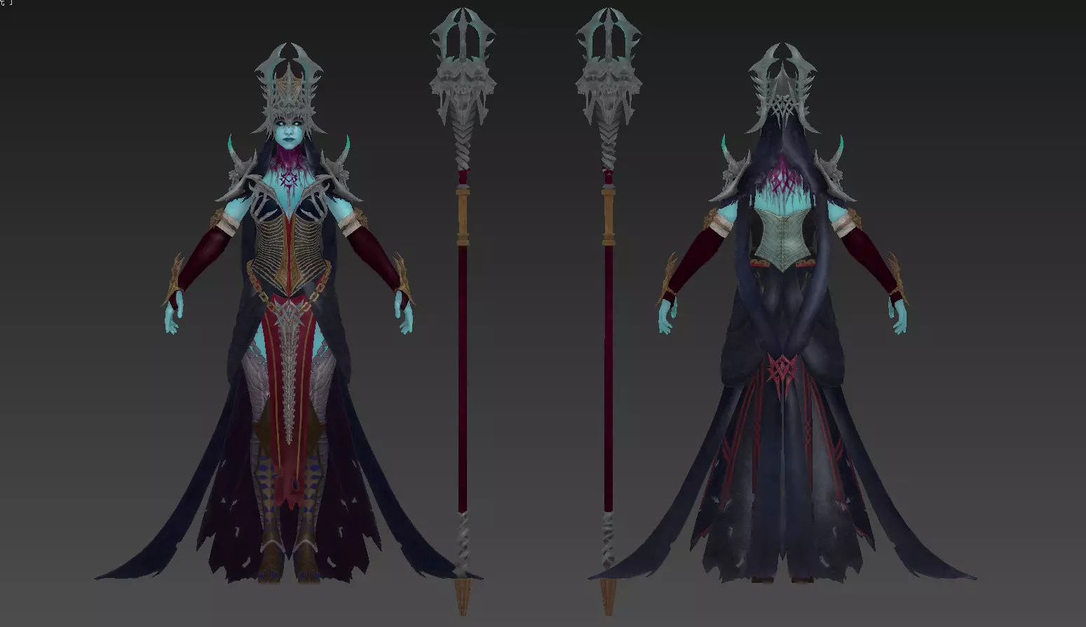 Shaman Low-poly 3D model_13