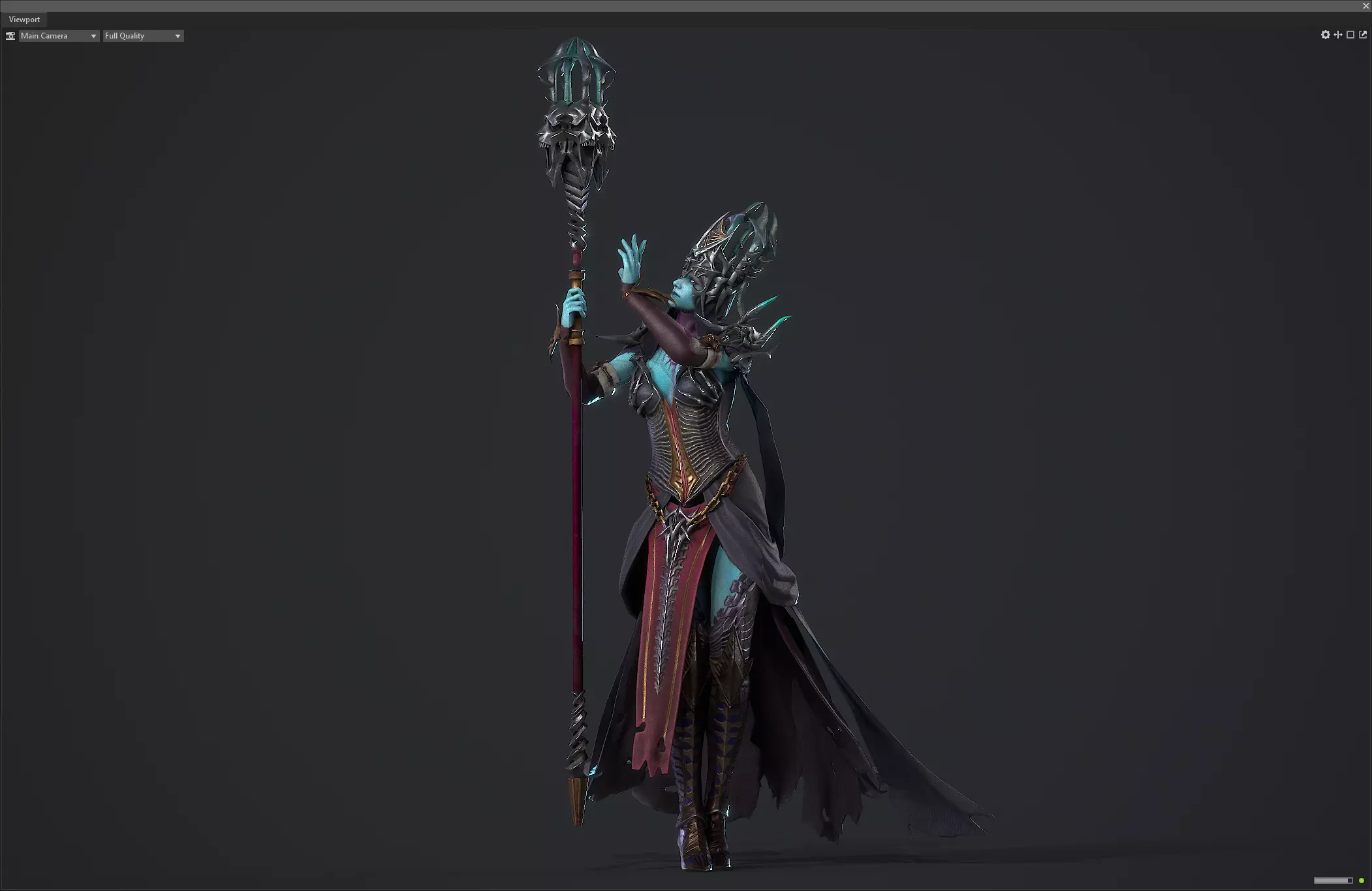 Shaman Low-poly 3D model_9