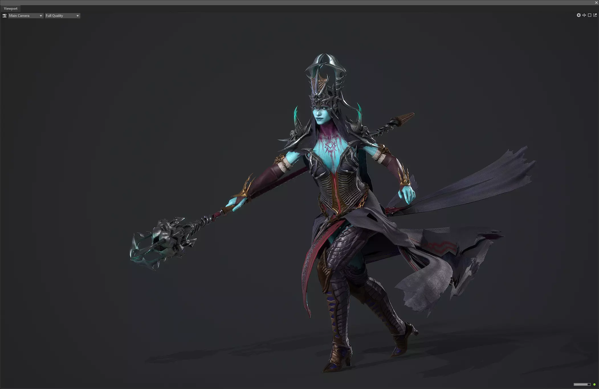 Shaman Low-poly 3D model_2