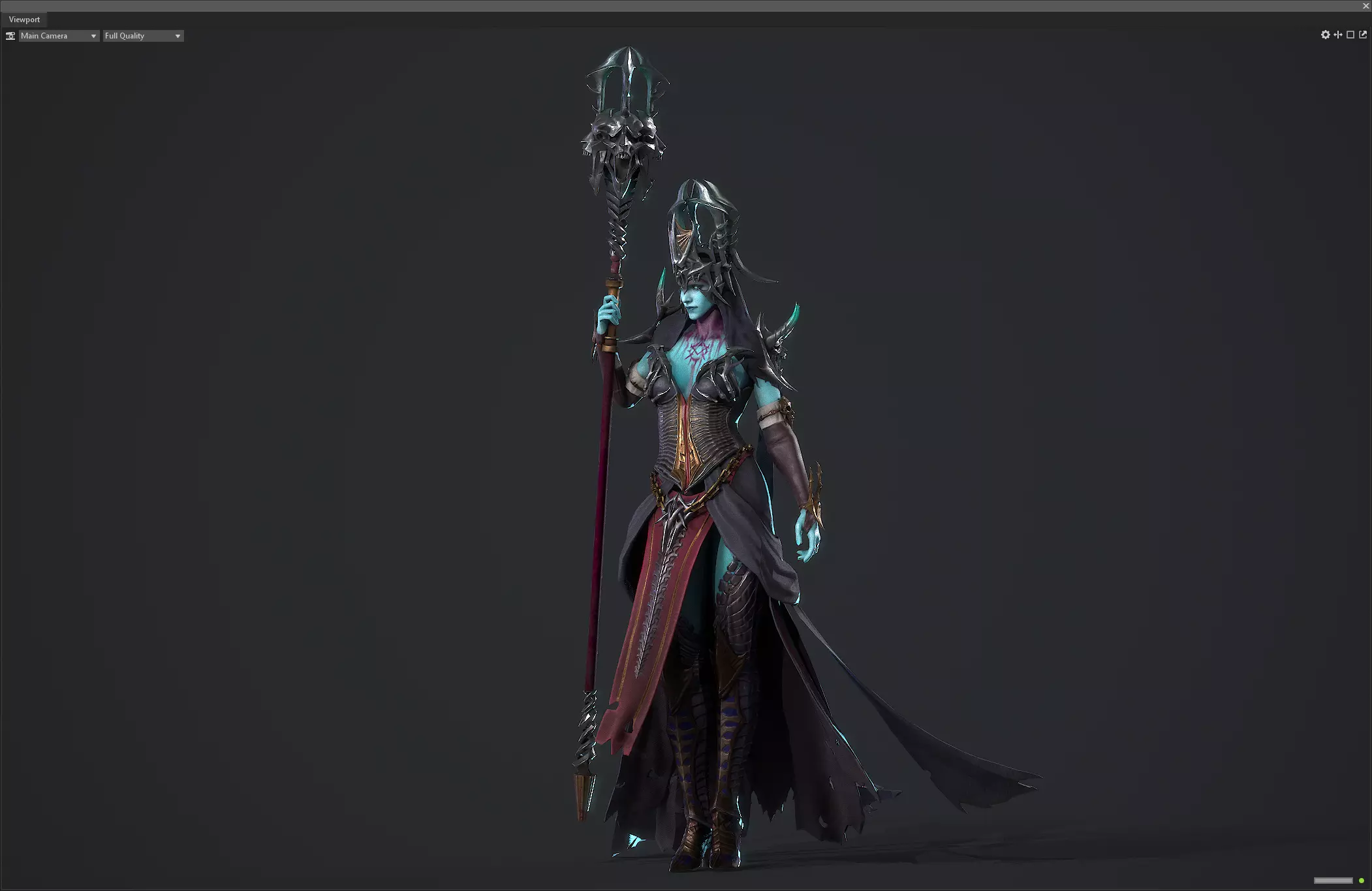 Shaman Low-poly 3D model_4