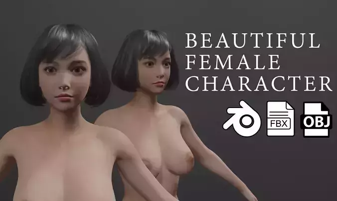 3D Female Character Model