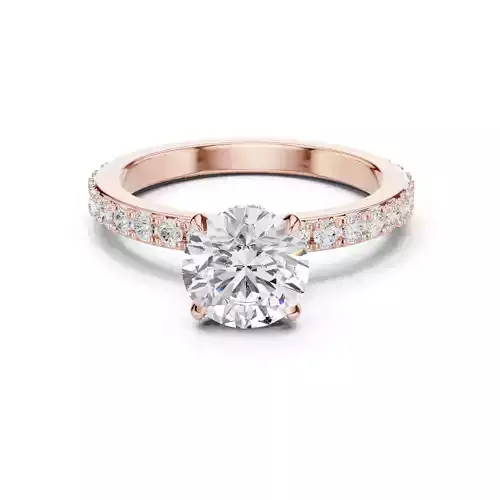 Bow Hidden Halo Round Diamond Wedding Ring 3DM STL Video