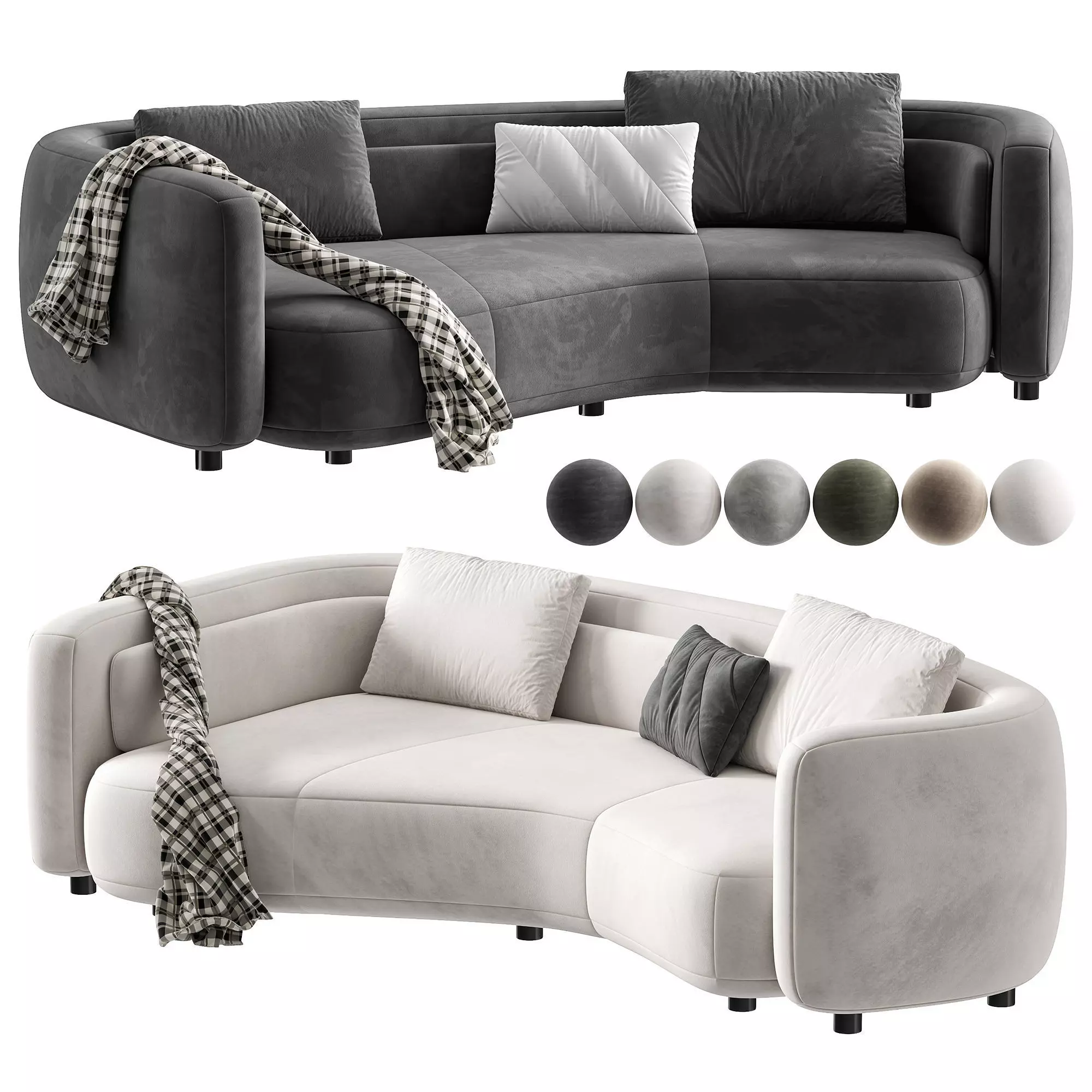 Bezier Sofa 04 by Minotti 3D model_0