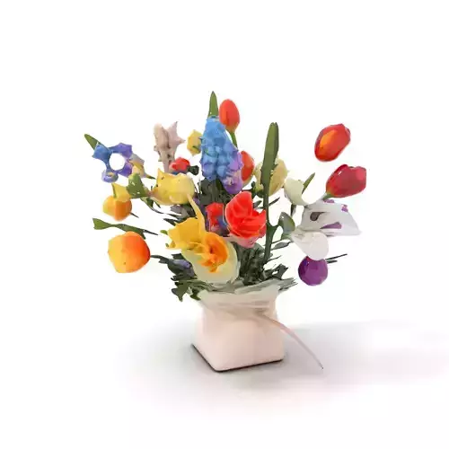 Vibrant Floral Bouquet model pack