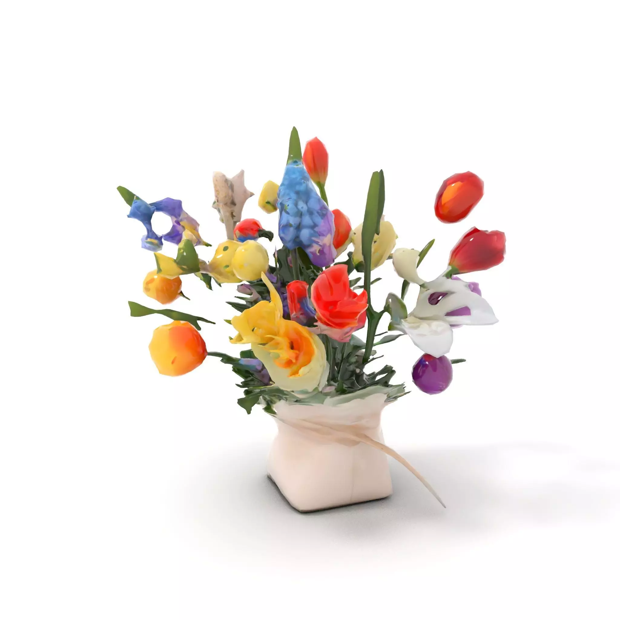 Vibrant Floral Bouquet model pack Low-poly 3D model_11