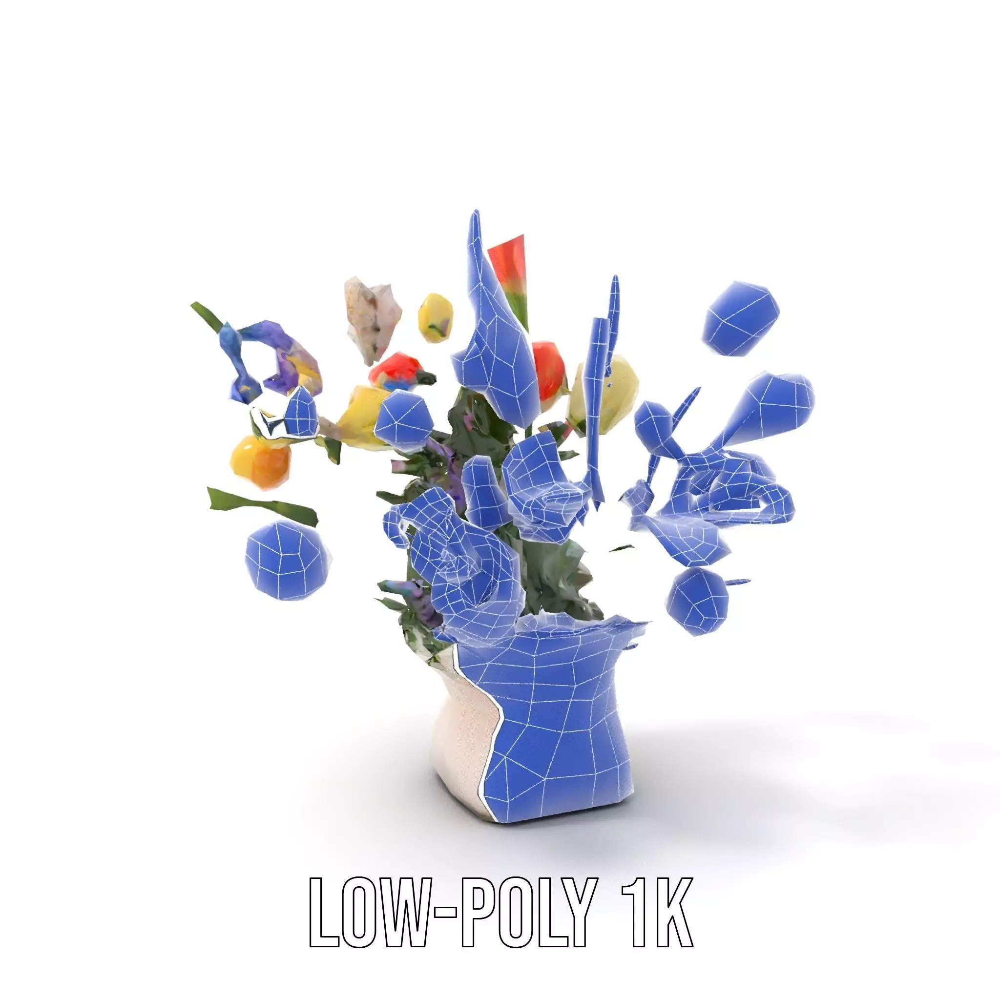 Vibrant Floral Bouquet model pack Low-poly 3D model_26